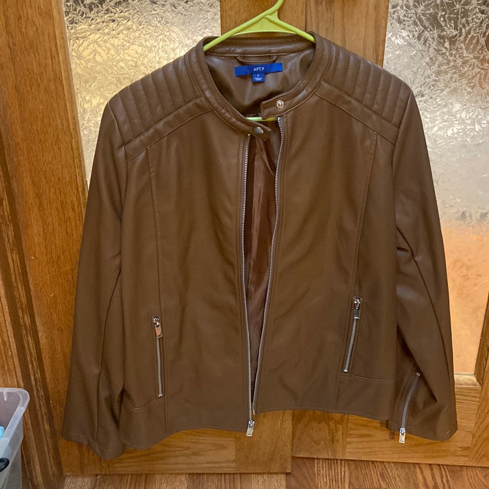 Brown leather jacket